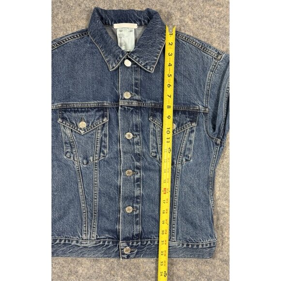 Helmut Lang Womens Denim Trucker Jean Jacket Size Large Made In Italy - Picture 8 of 8